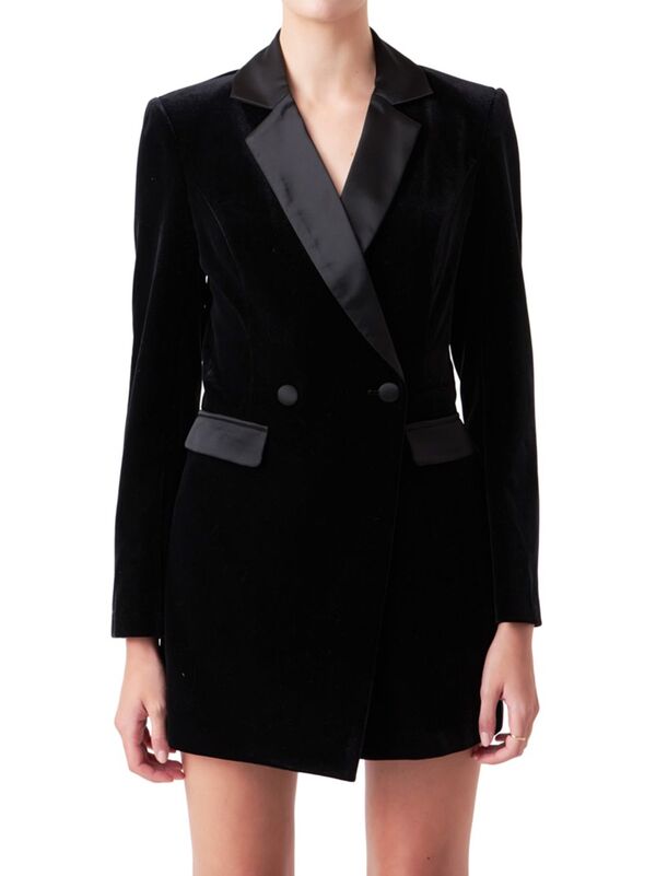  エンドレスローズ レディース ジャンプスーツ トップス Satin Collar Velvet Romper black