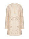 【送料無料】 ヴァレンティノ レディース ワンピース トップス Dress in Cotton Guipure Jardin Plat poudre