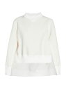 【送料無料】 サカイ レディース パーカー スウェット アウター Slit Crewneck Sweatshirt off white