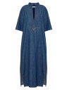 【送料無料】 ヴァレンティノ レディース ワンピース トップス Cotton-Chambray Caftan Dress blue