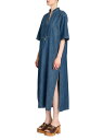 【送料無料】 ヴァレンティノ レディース ワンピース トップス Cotton-Chambray Caftan Dress blue 2