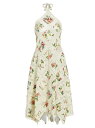  オスカー デ ラ レンタ レディース ワンピース トップス Halter Floral & Fauna Inset Midi-Dress ecru