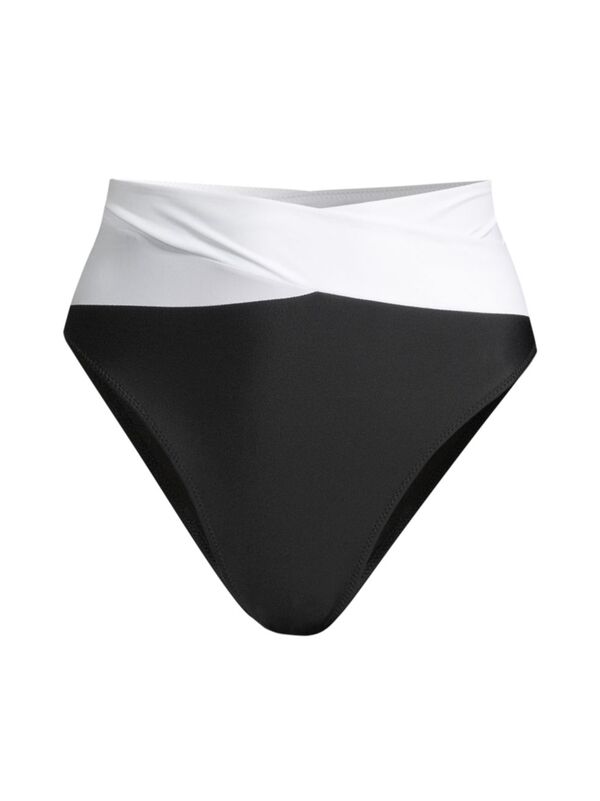 【送料無料】 レイミー ブルック レディース ボトムスのみ 水着 Luella Two-Tone Bikini Bottom black white colorblock