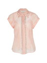 【送料無料】 ジマーマン レディース シャツ ブラウス トップス Matchmaker Diamante Linen-Blend Blouse pink