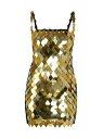 yz W AeBR fB[X s[X gbvX Sleeveless Metal-Embellished Minidress gold