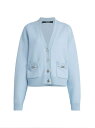 yz FT[` fB[X jbgEZ[^[ J[fBK AE^[ Interlock Cashmere Cardigan pale blue