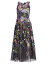 ̵ ޥ륱å ǥ ԡ ȥåץ Floral Threadwork Tulle Cocktail Dress navy