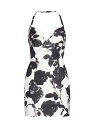 【送料無料】 バルマン レディース ワンピース トップス Rose-Print Lambskin Minidress black and white 1