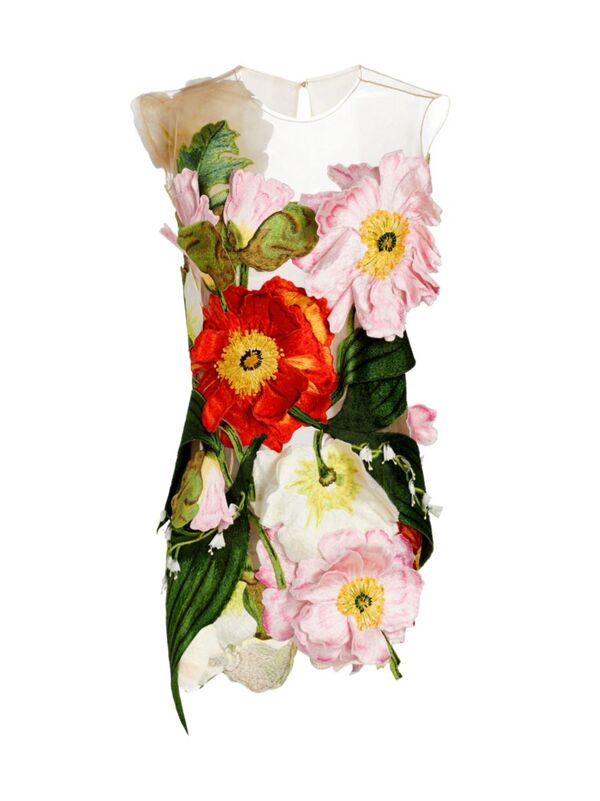 ̵     ǥ ԡ ȥåץ Painted Poppies Threadwork Minidress multi