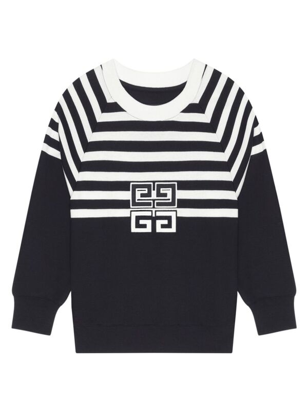 ̵ Х󥷡 ǥ ѡå  4G Sweatshirt In Jersey With Stripes black white