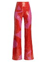 【送料無料】 シルヴィア チェラッシ レディース カジュアルパンツ ボトムス Avellino Sequined Wide-Leg Pants vermillion pink