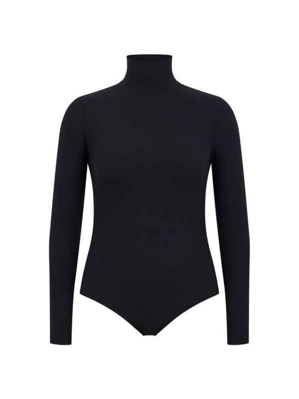 【送料無料】 スパンク レディース シャツ トップス Rib-Knit Turtleneck Bodysuit classic black