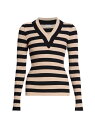 【送料無料】 ドリス・ヴァン・ノッテン レディース ニット・セーター アウター Tilaka Striped V-Neck Sweater beige 1