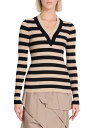 【送料無料】 ドリス・ヴァン・ノッテン レディース ニット・セーター アウター Tilaka Striped V-Neck Sweater beige 3