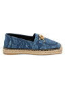 【送料無料】 ヴェルサーチ レディース サンダル シューズ Floral Denim Espadrilles blue