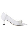 yz }`}` fB[X pvX V[Y Double-Bow Lace Kitten Pumps white