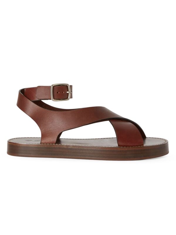 ̵ ԥ ǥ  塼 Sumie Leather Ankle-Wrap Sandals chocolate