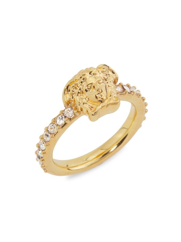 yz FT[` fB[X O ANZT[ Medusa Goldtone & Crystal Ring yellow gold