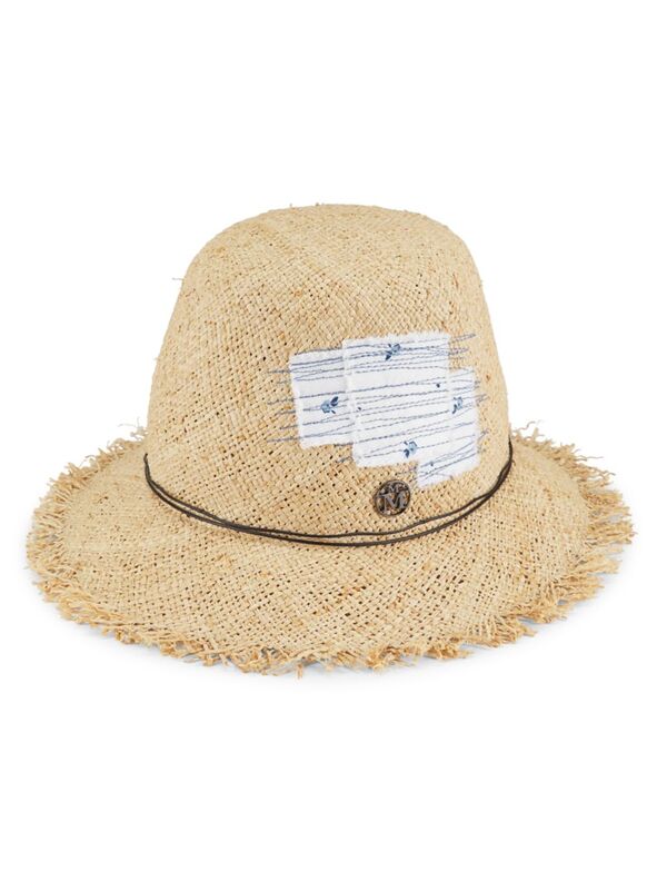 ̵ ᥾ߥå ǥ ˹ ꡼ Candice Denim Patch Straw Hat natural