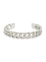 【送料無料】 ジバンシー レディース ブレスレット・バングル・アンクレット アクセサリー G Chain Bracelet In Metal With Crystals silvery