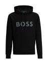  ボス メンズ パーカー・スウェット フーディー アウター Hoodie with Logo Print black