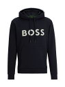  ボス メンズ パーカー・スウェット フーディー アウター Hoodie with Logo Print dark blue