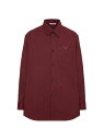 yz @eBm Y WPbgEu] AE^[ Stretch Cotton Canvas Shirt Jacket ruby