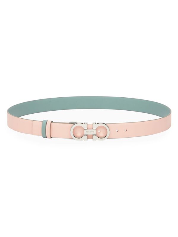 サルヴァトーレフェラガモ 【送料無料】 フェラガモ レディース ベルト アクセサリー Reversible Leather Belt pink lucky charm