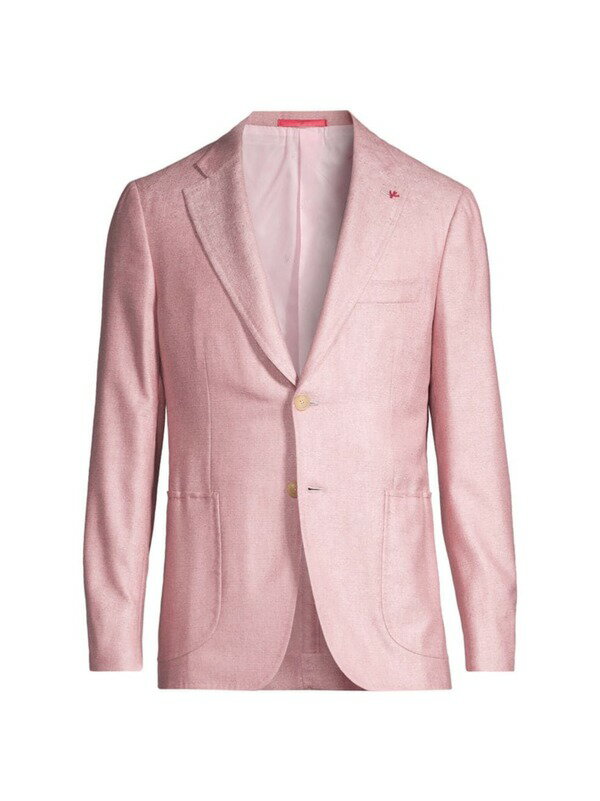 【送料無料】 イザイア メンズ ジャケット・ブルゾン アウター Capri Silk & Cashmere-Blend Two-Button Sport Coat pink