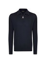 【送料無料】 ステファノリッチ メンズ ポロシャツ トップス Long Sleeve Zip Polo Shirt dark blue