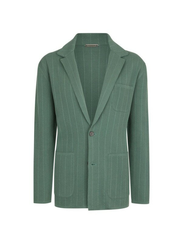 【送料無料】 ステファノリッチ メンズ ジャケット・ブルゾン アウター Knit Two-Button Jacket green