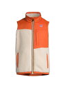yz PCEFC Y WPbgEu] AE^[ K-Way Unisex Collection Neize Orsetto Zip-Up Vest ecru orange