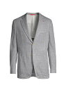 yz CUCA Y WPbgEu] AE^[ Capri Houndstooth Wool & Silk-Blend Two-Button Sport Coat open white