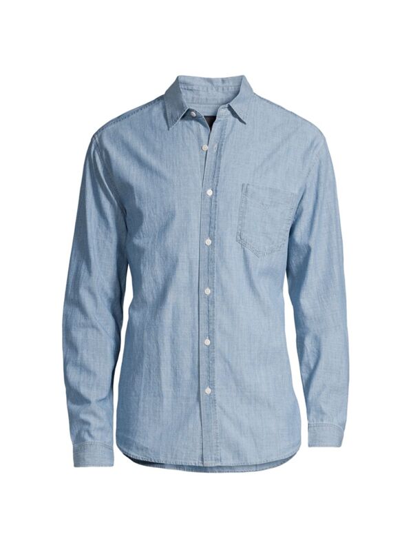 【送料無料】 レイルズ メンズ シャツ トップス Regular-Fit Colton Chambray Sportshirt medium vintage