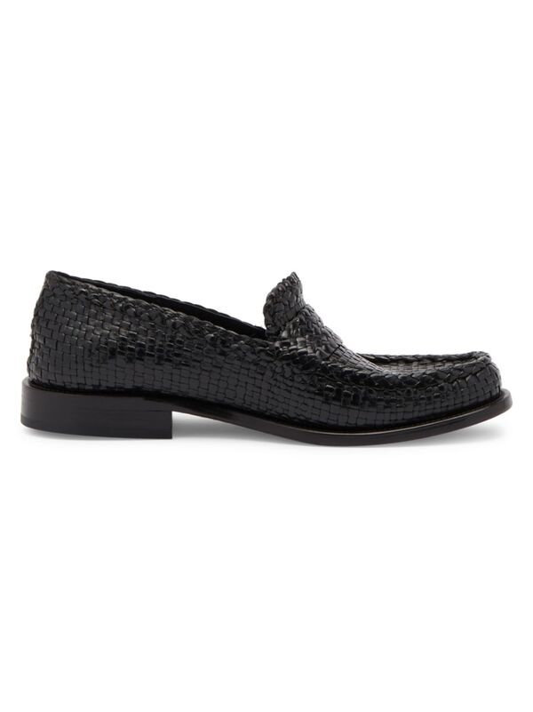 【送料無料】 マルニ メンズ スリッポン・ローファー シューズ Loom Leather Moccasin Loafers black