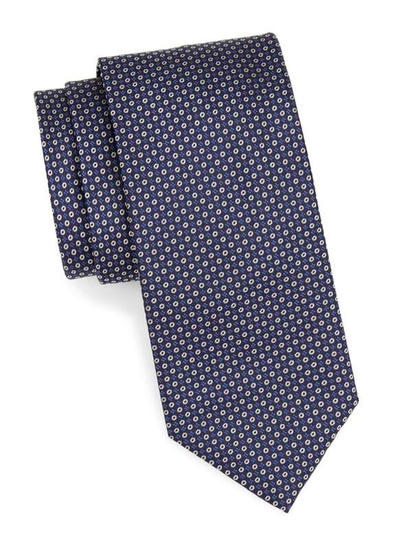 yz Ji[ Y lN^C ANZT[ Dot Silk Tie dark blue