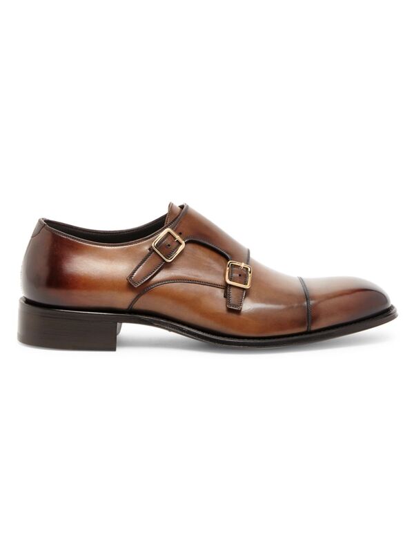 【送料無料】 トム・フォード メンズ オックスフォード シューズ Claydon Double-Monk-Strap Shoes bronze