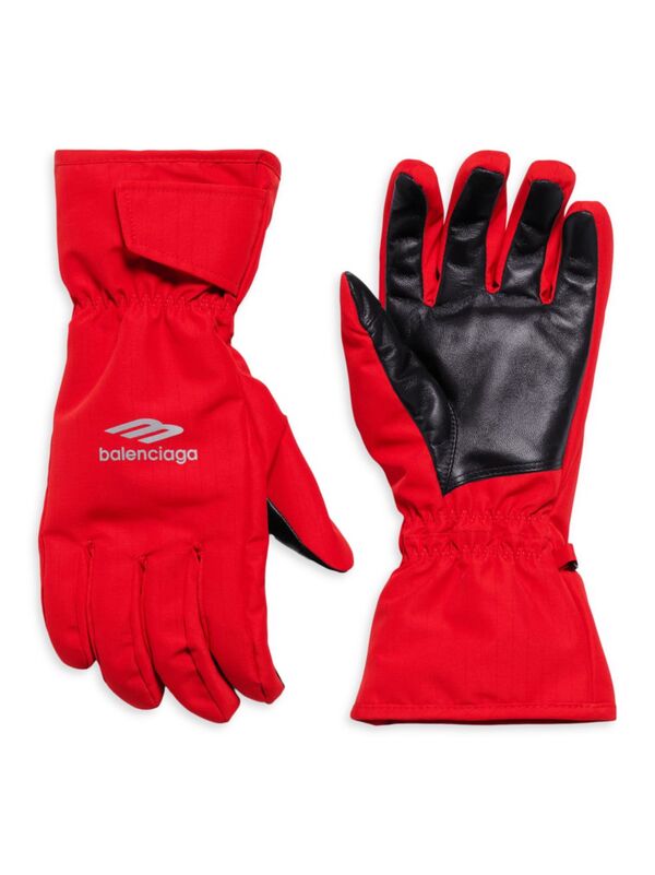 【送料無料】 バレンシアガ メンズ 手袋 アクセサリー Skiwear-3B Sports Icon Ski Gloves red