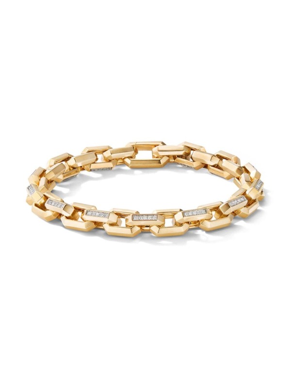 【送料無料】 デイビット・ユーマン メンズ ブレスレット・バングル・アンクレット アクセサリー Heirloom Chain Link Bracelet In 18K Yellow Gold diamond