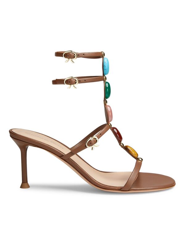 【送料無料】 ジャンヴィト ロッシ レディース ヒール シューズ Shanti 70MM Nappa Leather Sandals cu..