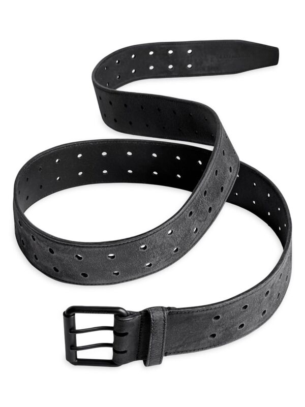 バレンシアガ 【送料無料】 バレンシアガ メンズ ベルト アクセサリー Double Holes Belt black