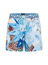 キャミラ メンズ ハーフパンツ・ショーツ 水着 Abstract Cheetah Swim Shorts sky