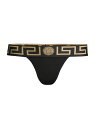 versace 【送料無料】 ヴェルサーチ レディース パンツ アンダーウェア Greca Border Thong black