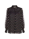 【送料無料】 エリータハリ レディース シャツ ブラウス トップス The Marie Burnout Polka Dot Silk-Blend Blouse tailor pink polka dot