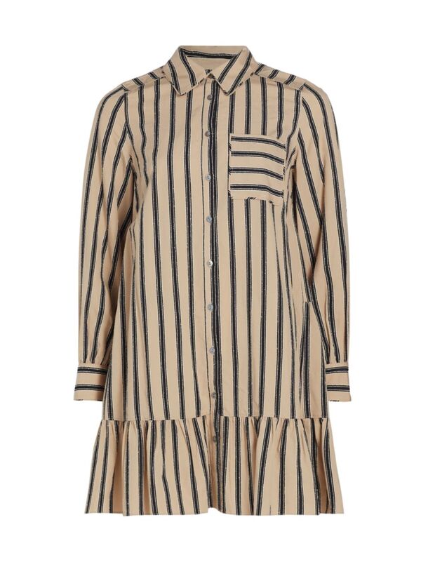  サンク ア セプト レディース ワンピース トップス Arlette Striped Mini Shirtdress khaki black