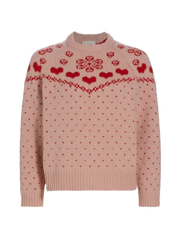  ザグレート レディース ニット・セーター アウター The Sweetheart Wool-Blend Sweater blush with cherry