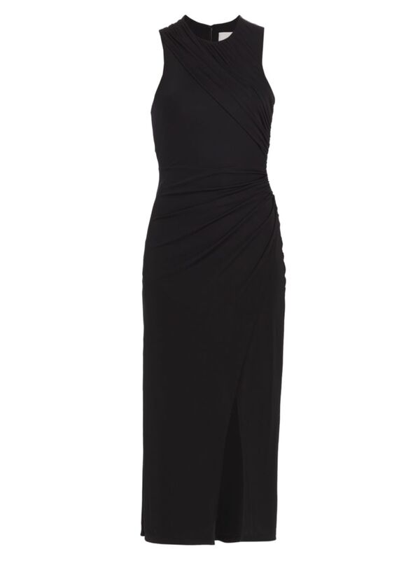  サンク ア セプト レディース ワンピース トップス Wesson Ruched Jersey Midi-Dress black