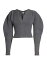 ̵ 饤 ǥ ˥åȡ ǥ  Rib Bishop-Sleeve Cardigan dark grey