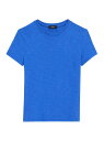 【送料無料】 セオリー レディース Tシャツ トップス Tiny Tee Fitted Cotton Slub Knit T-Shirt wave
