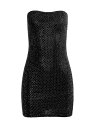 アリス アンド オリビア レディース ワンピース トップス Leia Embellished Mesh Strapless Minidress black